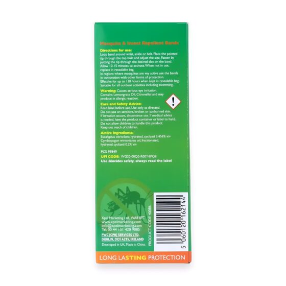 Xpel Adult Mosquito Bands – Twin Pack, Tropical Formula, Long-Lasting Insect Repellent