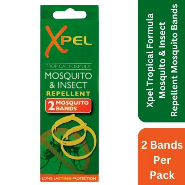 Xpel Adult Mosquito Bands – Twin Pack, Tropical Formula, Long-Lasting Insect Repellent 2 Xpel Adult Mosquito Bands – Twin Pack, Tropical Formula, Long-Lasting Insect Repellent