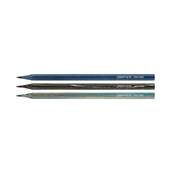 Caran d’Ache Les Crayons de la Maison Alpine Frost – Special Edition Scented Pencil Set (3 HB Graphite, Red Carnation Fragrance, Swiss‑Made)