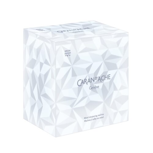 Caran d'Ache 1933 Desktop Crank Pencil Sharpener – Special Edition Iridescent Glacier Blue (Fits 4–10mm Pencils, Swiss Made) 3 Caran d'Ache 1933 Desktop Crank Pencil Sharpener – Special Edition Iridescent Glacier Blue (Fits 4–10mm Pencils, Swiss Made) - Image 2