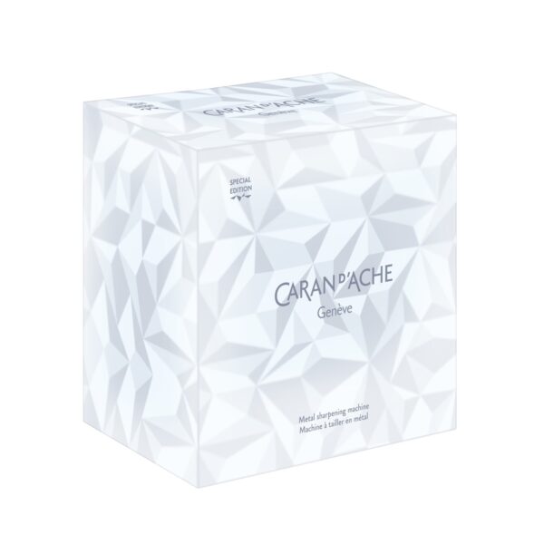 Caran d'Ache 1933 Desktop Crank Pencil Sharpener – Special Edition Iridescent Glacier Blue (Fits 4–10mm Pencils, Swiss Made) 1 CC0455 025 Sharpening machine Alpine Frost 03 box c