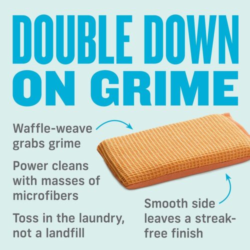 E-Cloth Window Dynamo – Microfibre Glass & Window Sponge, Streak-Free Shine for Glass, Mirrors & Windshields, Washable Reusable, 100-Wash Promise - Image 4