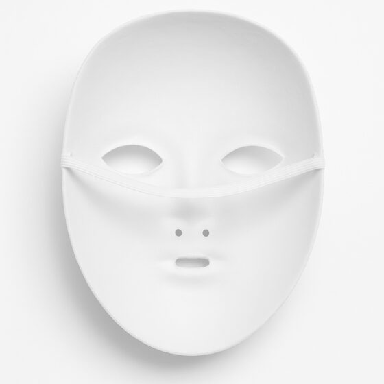 Plain White Matt Face Mask – Kids Paintable Matt Finish (Papier‑Mâché), Unisex Masquerade & Halloween DIY