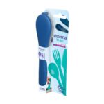 Sistema TO GO Cutlery Set – Blue, BPA-Free Knife, Fork & Spoon with Hygienic Carry Case, Dishwasher Safe