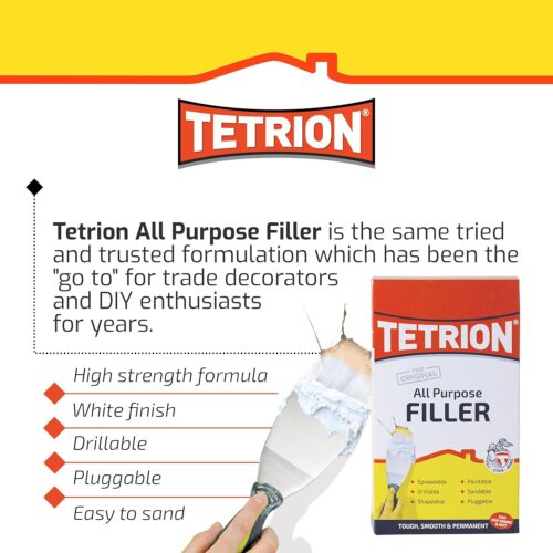 Tetrion All Purpose Powder Filler 500g – Multi-Surface Crack & Hole Repair Compound - Image 2