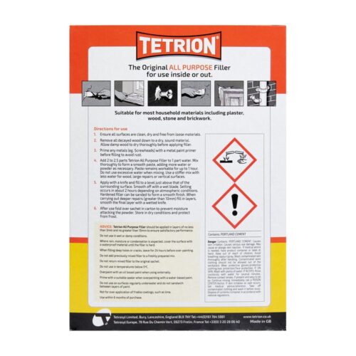 Tetrion All Purpose Powder Filler 1.5kg – Multi-Surface Crack & Hole Repair Compound - Image 2