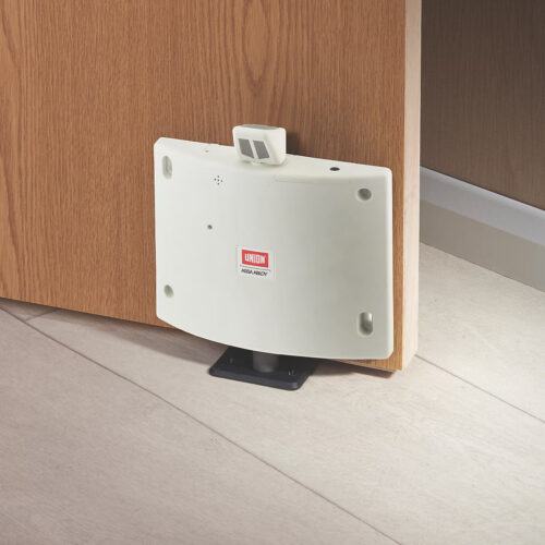 Union DoorSense Fire Door Retainer J-8755A — White, Battery-Powered Acoustic Hold-Open Device (EN 1155, FD120 Compliant) - Image 2
