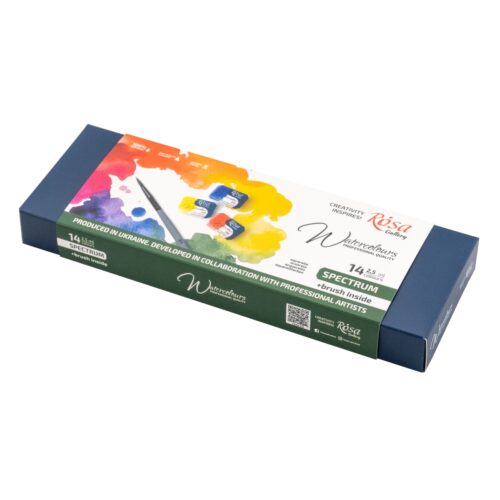 ROSA Gallery SPECTRUM Watercolour Paint Set – 14 Full Pans with Brush in Indigo Metal Case 8 ROSA Gallery SPECTRUM Watercolour Paint Set – 14 Full Pans with Brush in Indigo Metal Case