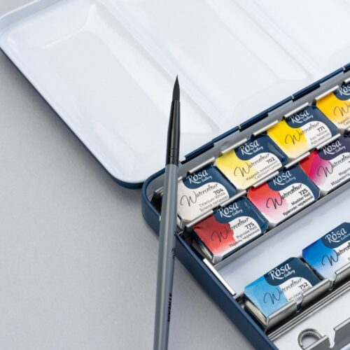 ROSA Gallery SPECTRUM Watercolour Paint Set – 21 Full Pans with Brush in Indigo Metal Case 10 ROSA Gallery SPECTRUM Watercolour Paint Set – 21 Full Pans with Brush in Indigo Metal Case