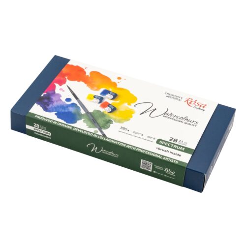 ROSA Gallery SPECTRUM Watercolour Paint Set – 28 Full Pans with Brush in Indigo Metal Case 7 ROSA Gallery SPECTRUM Watercolour Paint Set – 28 Full Pans with Brush in Indigo Metal Case