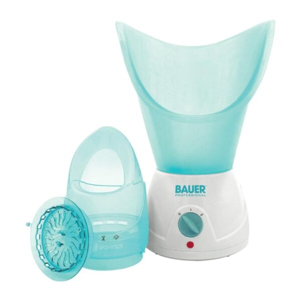 BUR-6801 Bauer Facial Spa Face Steamer and Nasal Inhaler Set – Removes Blackheads, Opens Pores & Sinuses, Fast-Heating with Aromatherapy Tray