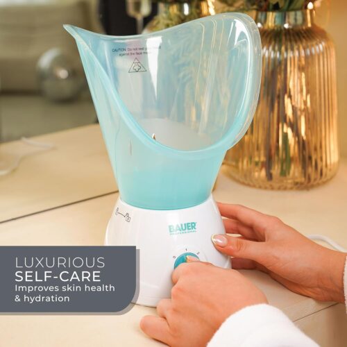 Bauer Facial Spa Face Steamer and Nasal Inhaler Set – Removes Blackheads, Opens Pores & Sinuses, Fast-Heating with Aromatherapy Tray 11 Bauer Facial Spa Face Steamer and Nasal Inhaler Set – Removes Blackheads, Opens Pores & Sinuses, Fast-Heating with Aromatherapy Tray