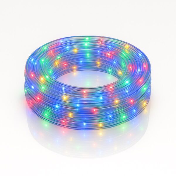 Multicolour 10m Flexi LED Multifunction Rope Light – Indoor & Outdoor, Battery Operated, 8‑Function Controller with Timer (6h ON / 18h OFF)