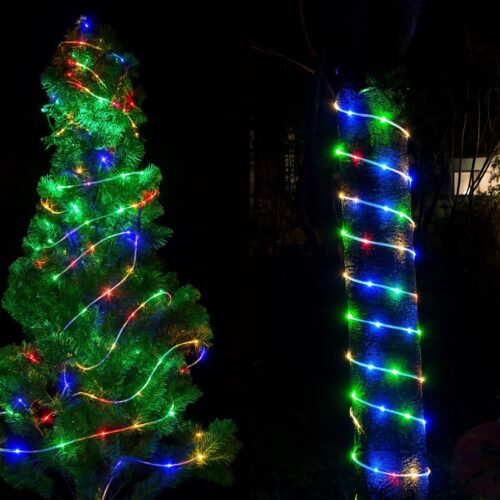Multicolour 10m Flexi LED Multifunction Rope Light – Indoor & Outdoor, Battery Operated, 8‑Function Controller with Timer (6h ON / 18h OFF)