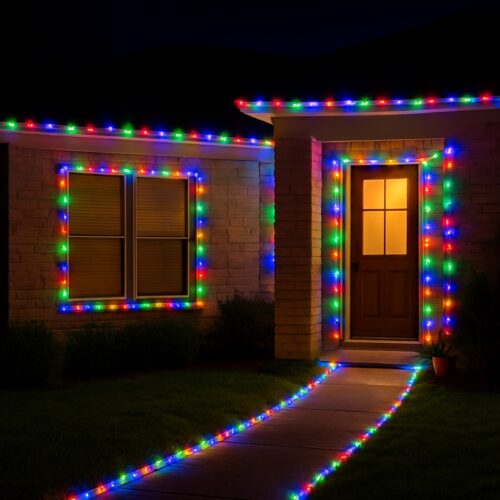 Multicolour 10m Flexi LED Multifunction Rope Light – Indoor & Outdoor, Battery Operated, 8‑Function Controller with Timer (6h ON / 18h OFF)
