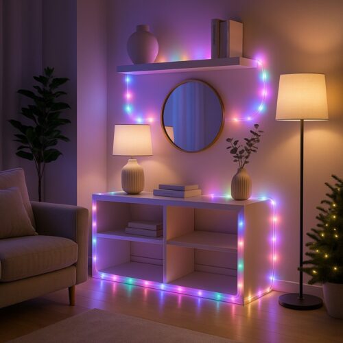 Pastel 10m Flexi LED Multifunction Rope Light – Indoor & Outdoor, Battery‑Operated, 8‑Function Controller with Timer (6h ON / 18h OFF)