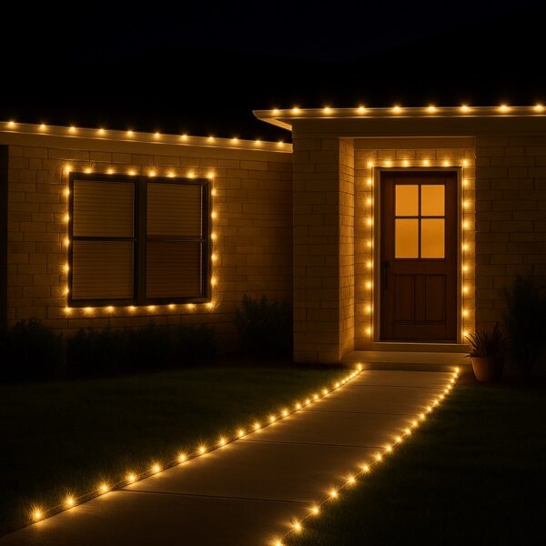 Warm White 10m Flexi LED Multifunction Rope Light – Indoor & Outdoor, Battery Operated, 8‑Function Controller & Timer (6h ON / 18h OFF)