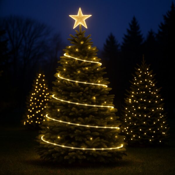 Warm White 10m Flexi LED Multifunction Rope Light – Indoor & Outdoor, Battery Operated, 8‑Function Controller & Timer (6h ON / 18h OFF)