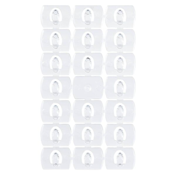 3M Command Clear Decorating Clips – 20 Clips + 24 Clear Strips, Damage-Free Hanging for Christmas Lights & Decorations