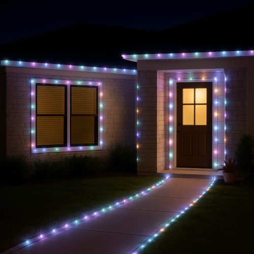 Pastel 10m Flexi LED Multifunction Rope Light – Indoor & Outdoor, Battery‑Operated, 8‑Function Controller with Timer (6h ON / 18h OFF)