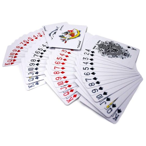 Royal 100% Plastic Playing Cards – Black Design, Washable Waterproof All-Plastic Poker Deck, Durable Double-Deck Set