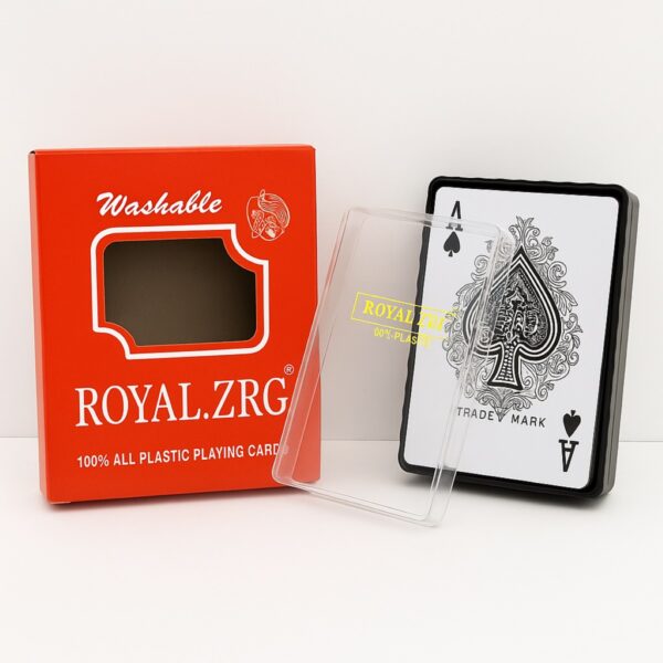 Royal 100% Plastic Playing Cards – Black Design, Washable Waterproof All-Plastic Poker Deck, Durable Double-Deck Set 2 Royal 100% Plastic Playing Cards – Black Design, Washable Waterproof All-Plastic Poker Deck, Durable Double-Deck Set