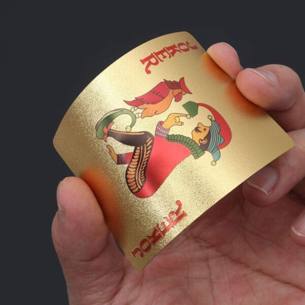 Gold Foil Luxury Deck of Playing Cards – Waterproof Plastic Poker Cards for Professional Play & Family Game Nights