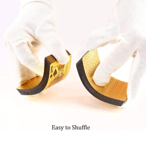 Gold Foil Luxury Deck of Playing Cards – Waterproof Plastic Poker Cards for Professional Play & Family Game Nights