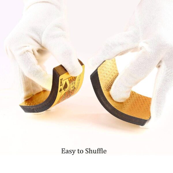 Gold Foil Luxury Deck of Playing Cards – Waterproof Plastic Poker Cards for Professional Play & Family Game Nights