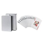 Silver Foil Luxury Deck of Playing Cards – Waterproof Plastic Poker Cards for Professional Play & Family Game Nights