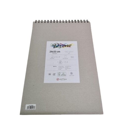 Stifflex Artist Drawing Pad Zazza 2 (50 Sheets, 160g/m² + 15 Transparent Sheets) – Natural White, Smooth Surface, Microperforated, Made in Italy - Image 3