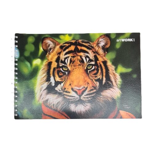 Stifflex Artist Drawing Pad Tina Tiger (50 Sheets, 160g/m² + 15 Transparent Sheets) – Natural White, Smooth Surface, Microperforated, Made in Italy