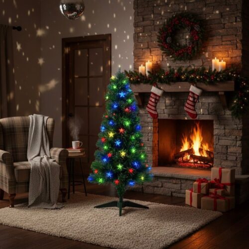 Fiber‑Optic Light Christmas Tree 90cm (90 Tips) + Soft Star – Stylish Pre‑Lit Tree with LED Illumination & Star Topper 7 Fiber‑Optic Light Christmas Tree 90cm (90 Tips) + Soft Star – Stylish Pre‑Lit Tree with LED Illumination & Star Topper - Image 1