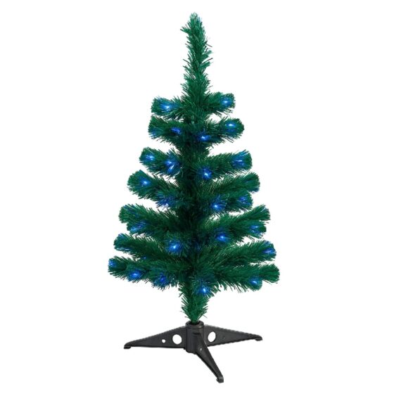 Fibre‑Optic Light Christmas Tree 60cm (60 Tips) – Compact Pre‑Lit Tree for Side Tables & Windows