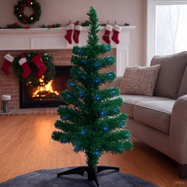 Fiber‑Optic Light Christmas Tree 60cm (60 Tips) – Compact Pre‑Lit Tree for Side Tables & Windows 4 Fibre‑Optic Light Christmas Tree 60cm (60 Tips) – Compact Pre‑Lit Tree for Side Tables & Windows
