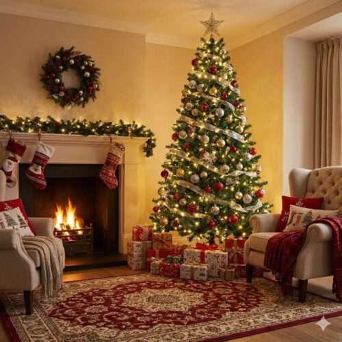 Christmas Tree 180cm (450 Tips) – Large & Luxurious Artificial Fir‑Look Tree, Premium Density, Perfect for Living Room Display