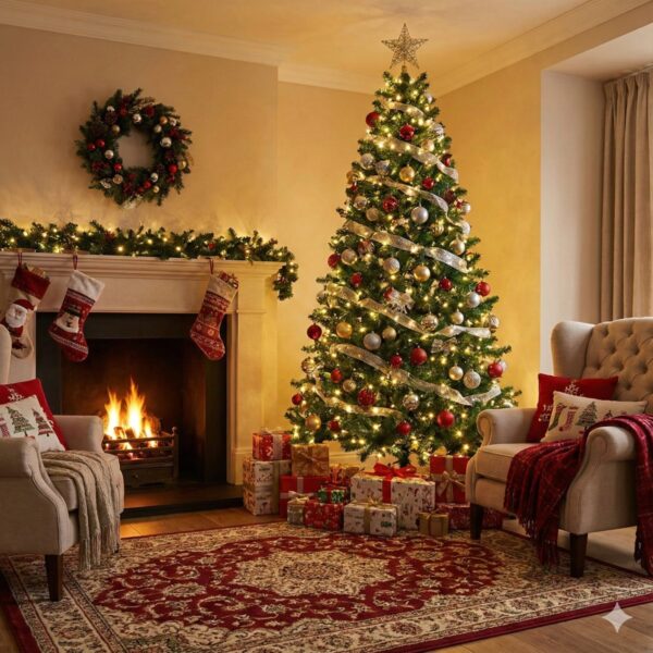 Christmas Tree 180cm (450 Tips) – Large & Luxurious Artificial Fir‑Look Tree, Premium Density, Perfect for Living Room Display