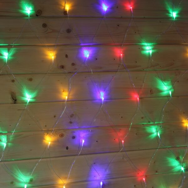 180 LED Multicolour Net Lights (1.8m x 1.2m) - Battery Fairy Lights for Christmas, Weddings, and Home Decor 2 180 LED Multicolour Net Lights (1.8m x 1.2m) – Battery Fairy Lights for Christmas, Weddings, and Home Decor