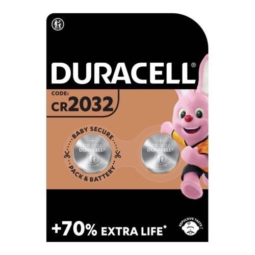 Duracell Lithium Batteries 3V Size CR2032 (Pack of 2) – Long-Lasting Power, 100% Life Guaranteed