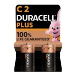 Duracell Plus Boost Alkaline Batteries 1.5V Size C (Pack of 2) – Long-Lasting Power, 100% Life Guaranteed (LR14/MN1400)