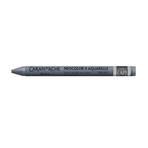 Caran d’Ache Neocolor II Water-Soluble Wax Pastels – Artist 84 Professional Shades – 007 Dark Grey