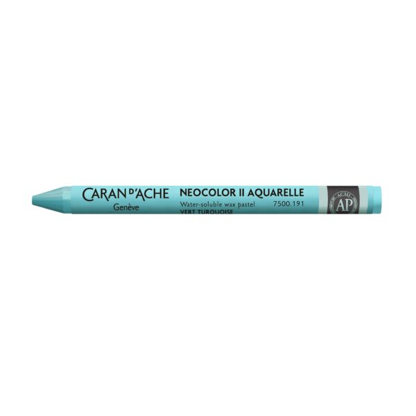 Caran d’Ache Neocolor II Water-Soluble Wax Pastels – Artist 84 Professional Shades – 191 Turquoise Green