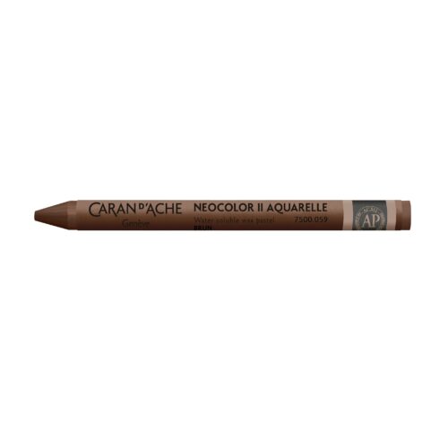 Caran d’Ache Neocolor II Water-Soluble Wax Pastels – Artist 84 Professional Shades – 059 Brown