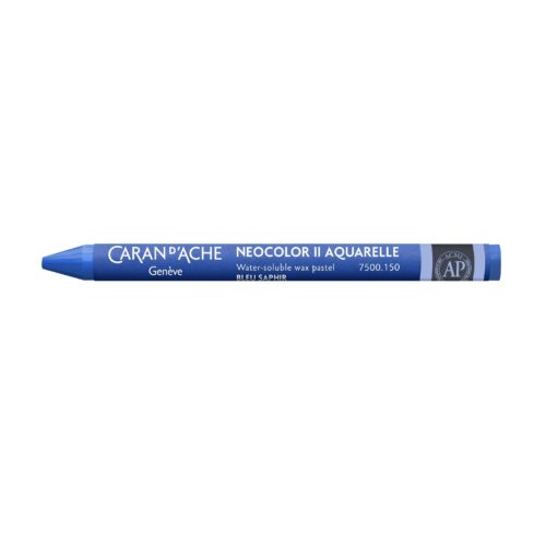 Caran d’Ache Neocolor II Water-Soluble Wax Pastels – Artist 84 Professional Shades – 150 Sapphire Blue