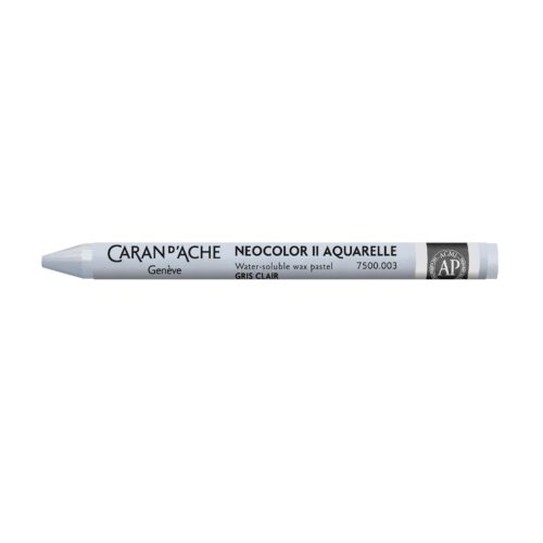 Caran d’Ache Neocolor II Water-Soluble Wax Pastels – Artist 84 Professional Shades – 003 Light Grey