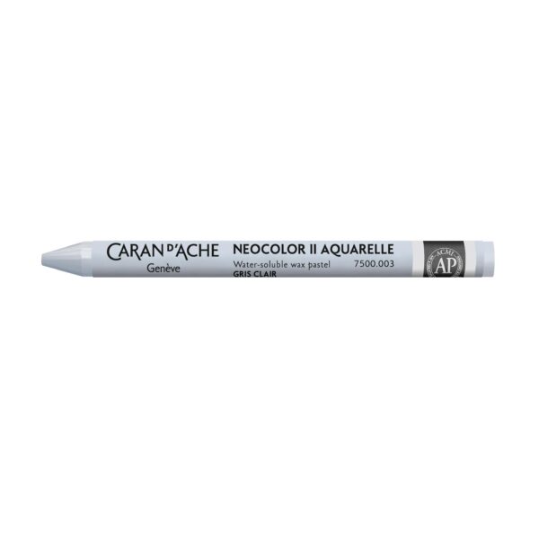 Caran d’Ache Neocolor II Water-Soluble Wax Pastels – Artist 84 Professional Shades – 003 Light Grey