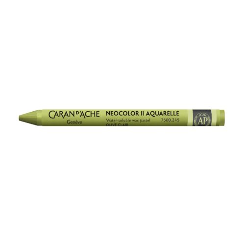 Caran d’Ache Neocolor II Water-Soluble Wax Pastels – Artist 84 Professional Shades – 245 Light Olive