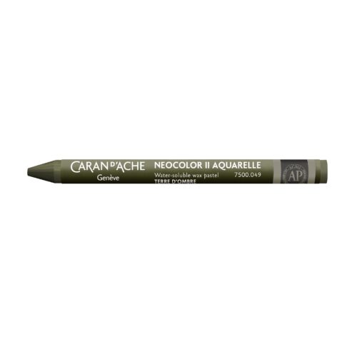 Caran d’Ache Neocolor II Water-Soluble Wax Pastels – Artist 84 Professional Shades – 049 Raw Umber
