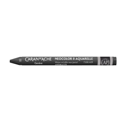 Caran d’Ache Neocolor II Water-Soluble Wax Pastels – Artist 84 Professional Shades – 409 Charcoal Grey