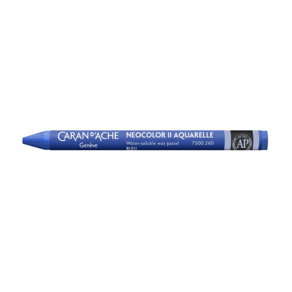 Caran d’Ache Neocolor II Water-Soluble Wax Pastels – Artist 84 Professional Shades – 260 Blue